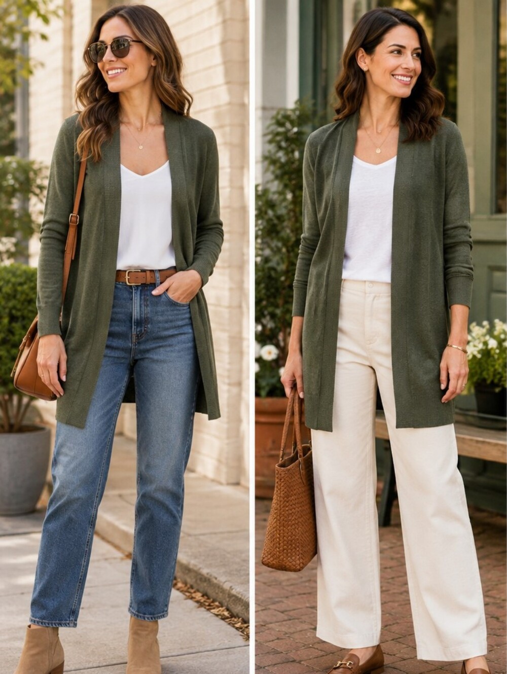 Vintage Linea by Louis Dell Olio Open Green Cardigan 💚